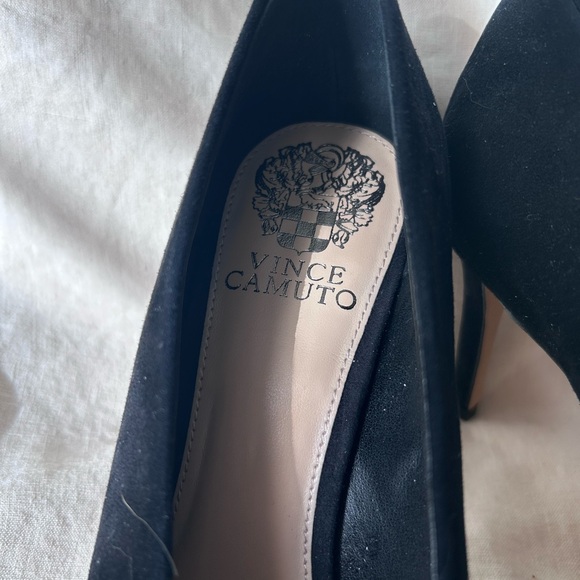Vince Camuto Classic Black Suede Heels - Picture 2 of 5